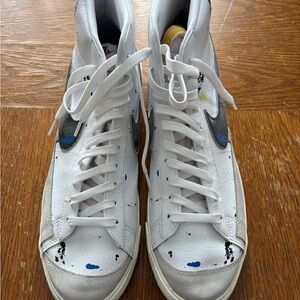 Nike White Multicolor High-Top Blazer 77